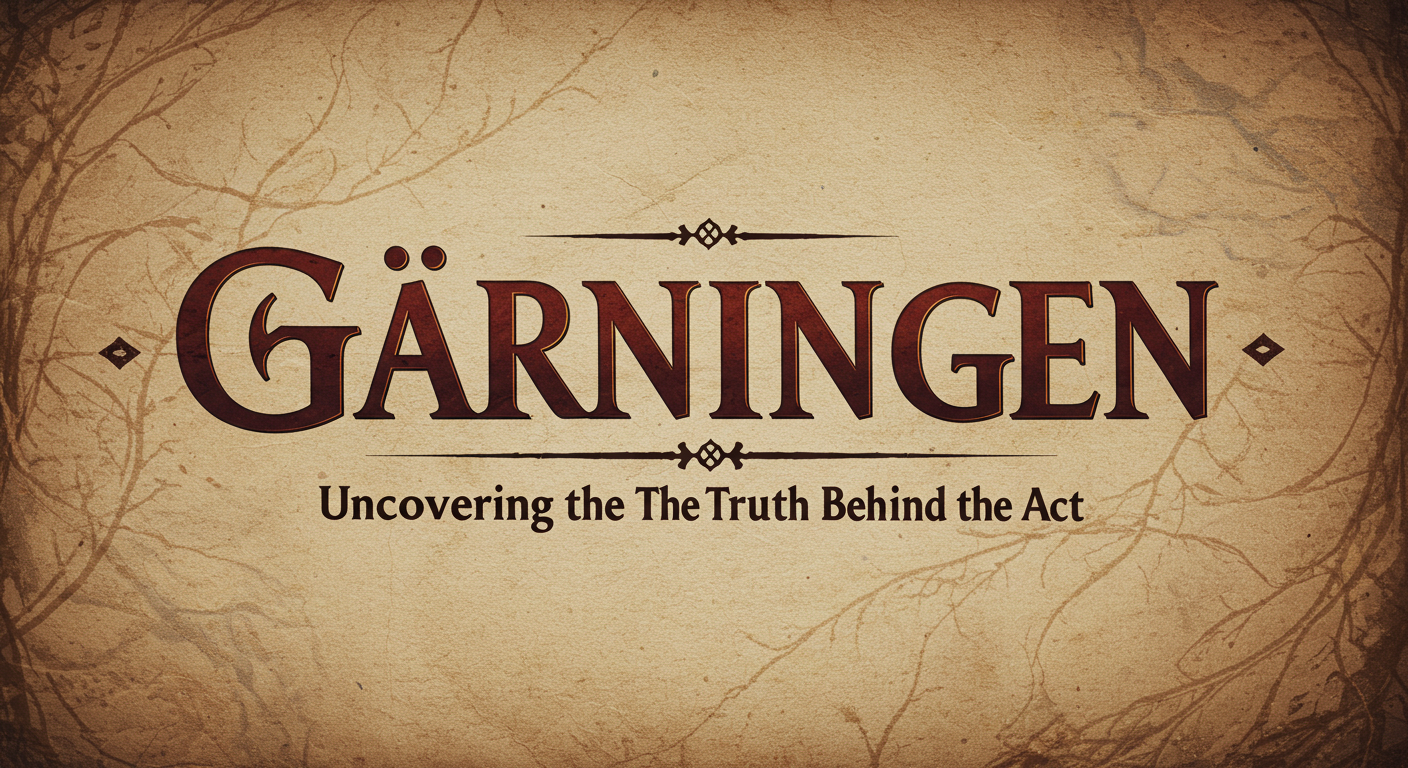 gärningen: Uncovering the Truth Behind the Act