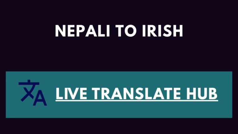 Nepali to Irish