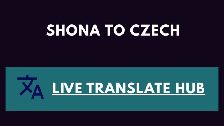 Shona To Czech